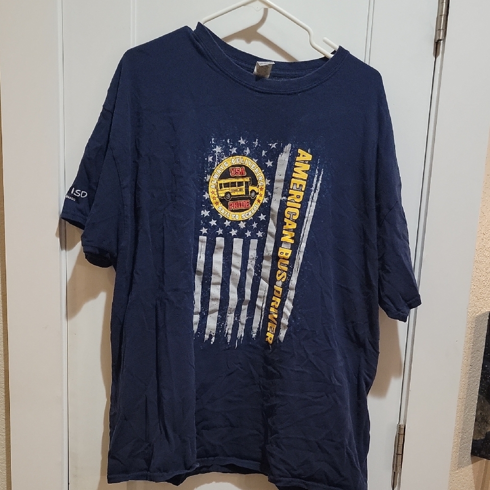 Gildan Navy Blue American Bus Driver Tee